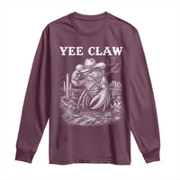 Yee Claw Lobster Long Sleeve Shirt Funny Crawfish Western Meme