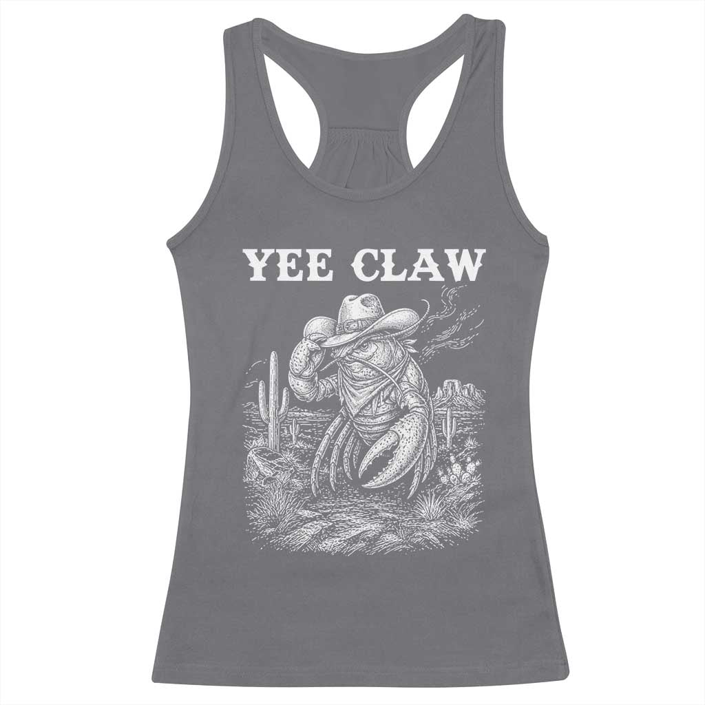 Yee Claw Lobster Racerback Tank Top Funny Crawfish Western Meme