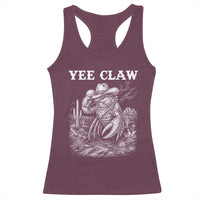 Yee Claw Lobster Racerback Tank Top Funny Crawfish Western Meme