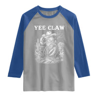 Yee Claw Lobster Raglan Shirt Funny Crawfish Western Meme
