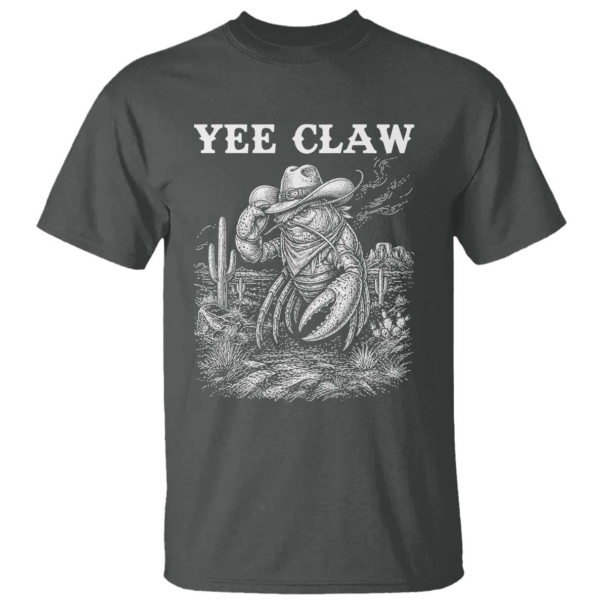 Yee Claw Lobster T Shirt Funny Crawfish Western Meme