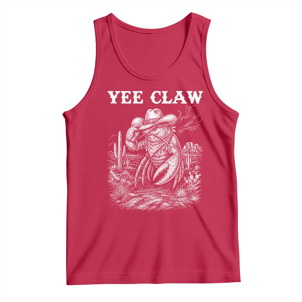Yee Claw Lobster Tank Top Funny Crawfish Western Meme