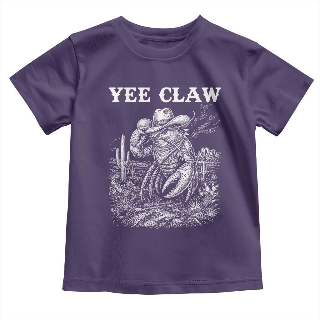 Yee Claw Lobster Toddler T Shirt Funny Crawfish Western Meme