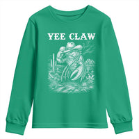 Yee Claw Lobster Youth Sweatshirt Funny Crawfish Western Meme