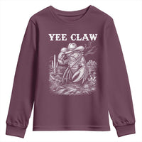 Yee Claw Lobster Youth Sweatshirt Funny Crawfish Western Meme