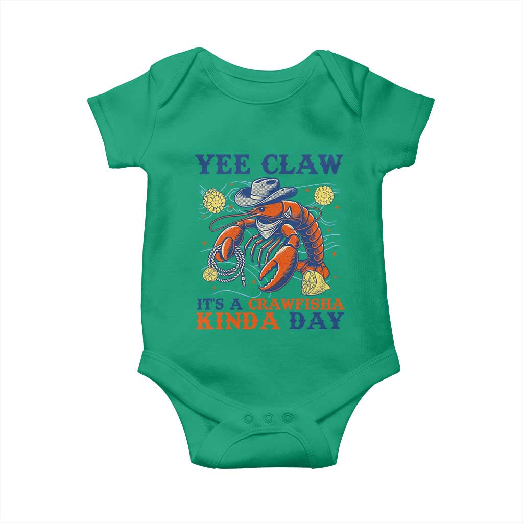 Yee Claw Lobster Baby Onesie It's a Crawfish Kinda Day Summer Beach Vaction Gift