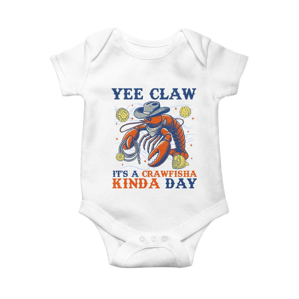 Yee Claw Lobster Baby Onesie It's a Crawfish Kinda Day Summer Beach Vaction Gift