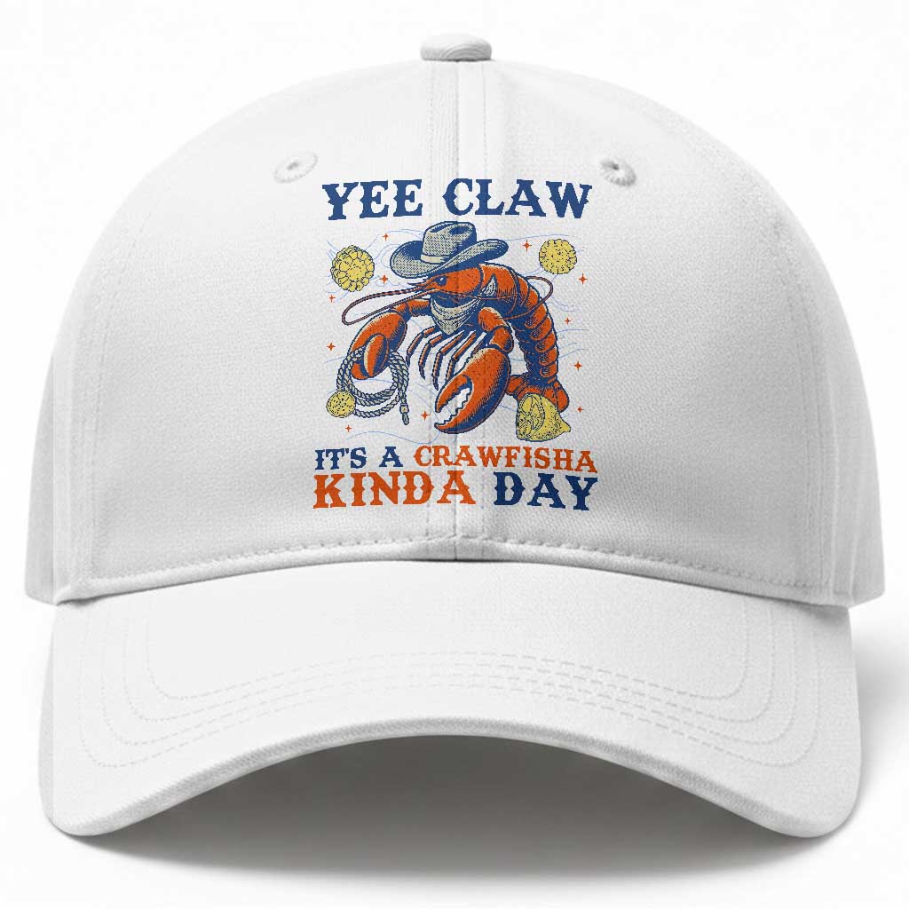 Yee Claw Lobster Baseball Cap It's a Crawfish Kinda Day Summer Beach Vaction Gift