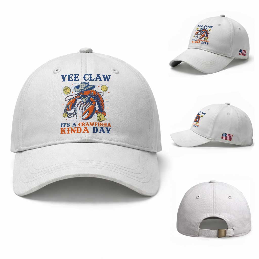 Yee Claw Lobster Baseball Cap It's a Crawfish Kinda Day Summer Beach Vaction Gift