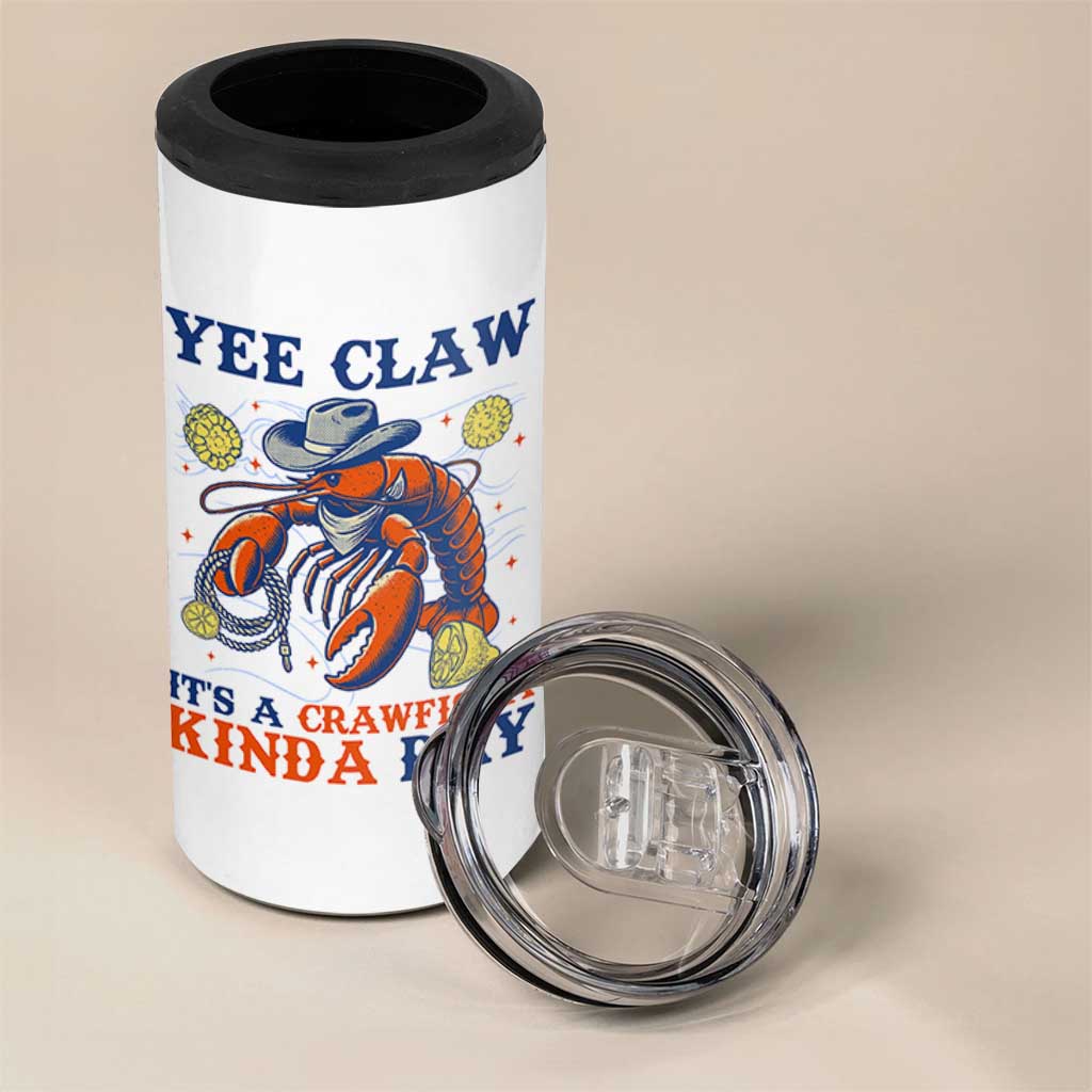 Yee Claw Lobster 4 in 1 Can Cooler Tumbler It's a Crawfish Kinda Day Summer Beach Vaction Gift