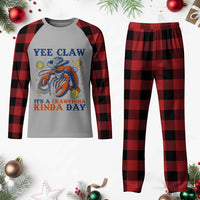 Yee Claw Lobster Plaid Pajama Set It's a Crawfish Kinda Day Summer Beach Vaction Gift