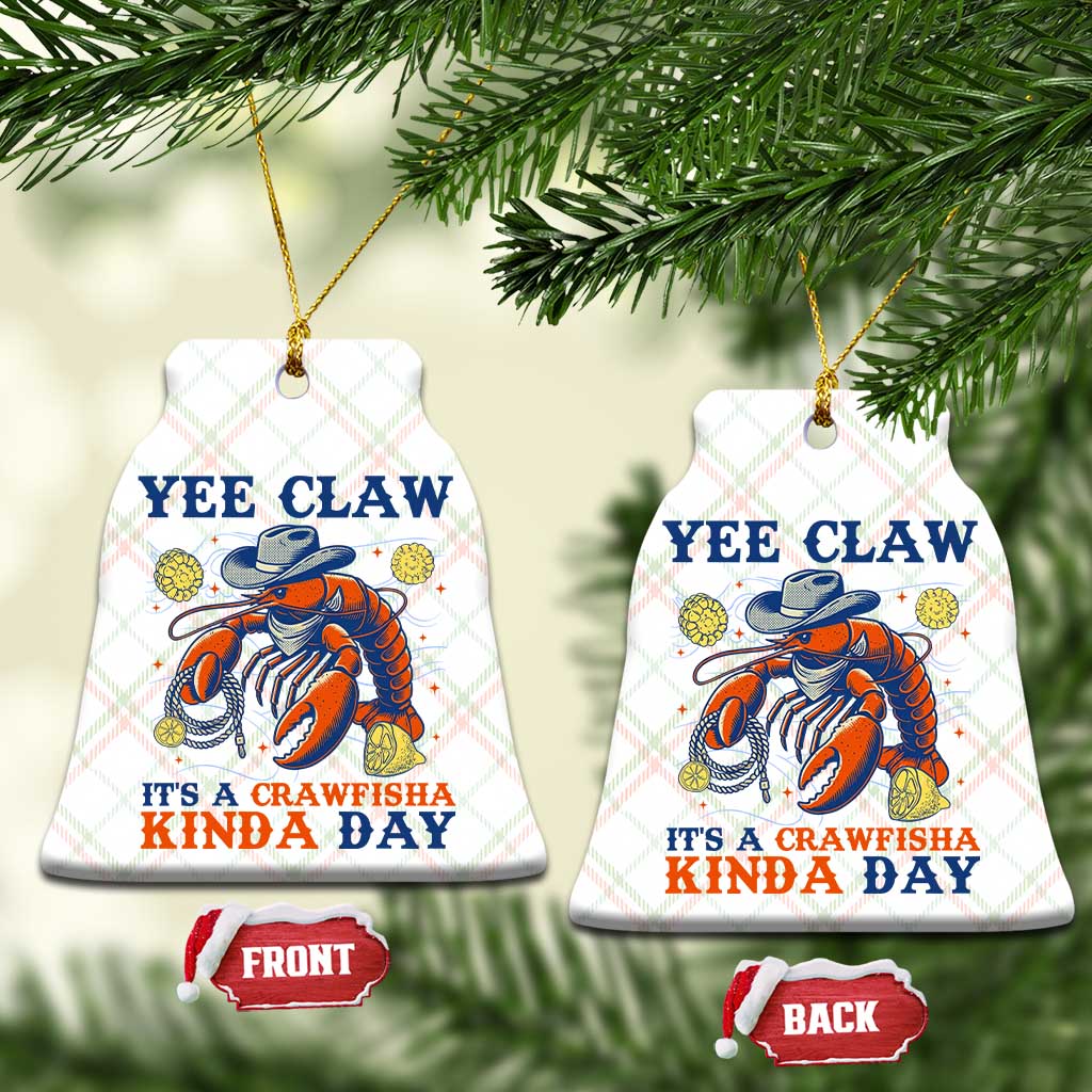 Yee Claw Lobster Ceramic Ornament It's a Crawfish Kinda Day Summer Beach Vaction Gift