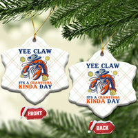 Yee Claw Lobster Ceramic Ornament It's a Crawfish Kinda Day Summer Beach Vaction Gift