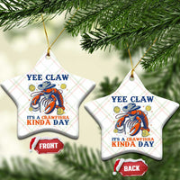 Yee Claw Lobster Ceramic Ornament It's a Crawfish Kinda Day Summer Beach Vaction Gift