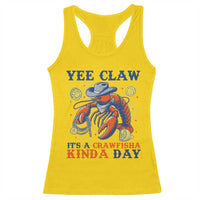 Yee Claw Lobster Racerback Tank Top It's a Crawfish Kinda Day Summer Beach Vaction Gift