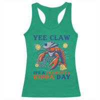 Yee Claw Lobster Racerback Tank Top It's a Crawfish Kinda Day Summer Beach Vaction Gift