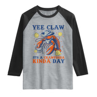 Yee Claw Lobster Raglan Shirt It's a Crawfish Kinda Day Summer Beach Vaction Gift