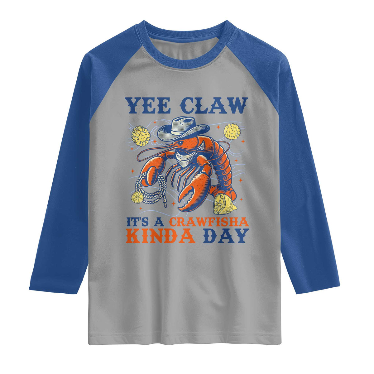 Yee Claw Lobster Raglan Shirt It's a Crawfish Kinda Day Summer Beach Vaction Gift