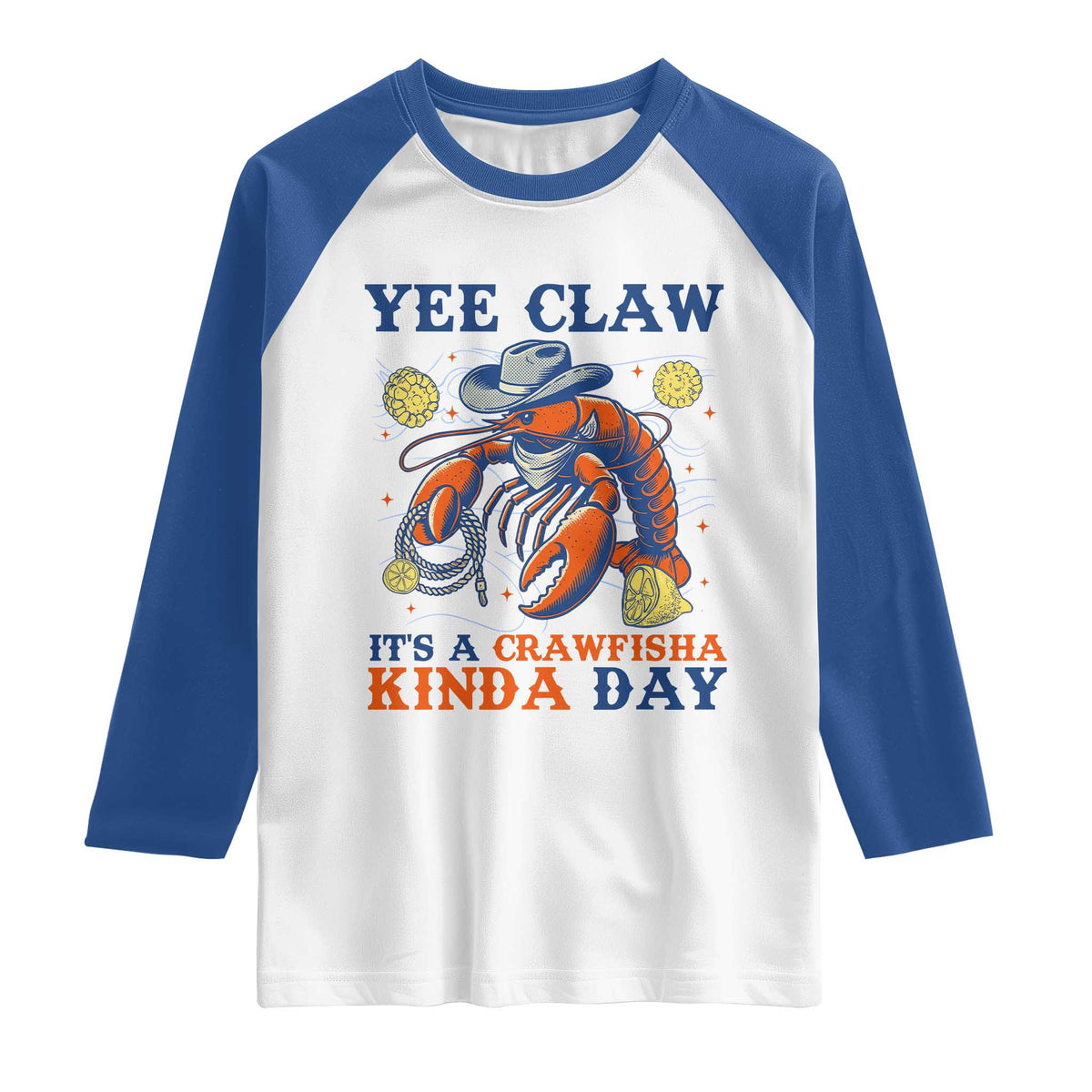 Yee Claw Lobster Raglan Shirt It's a Crawfish Kinda Day Summer Beach Vaction Gift