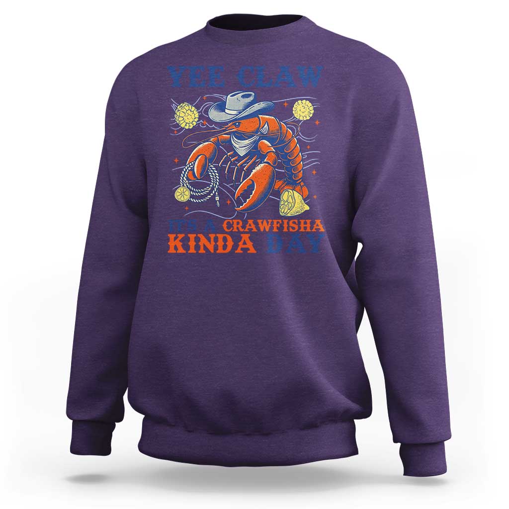 Yee Claw Lobster Sweatshirt It's a Crawfish Kinda Day Summer Beach Vaction Gift