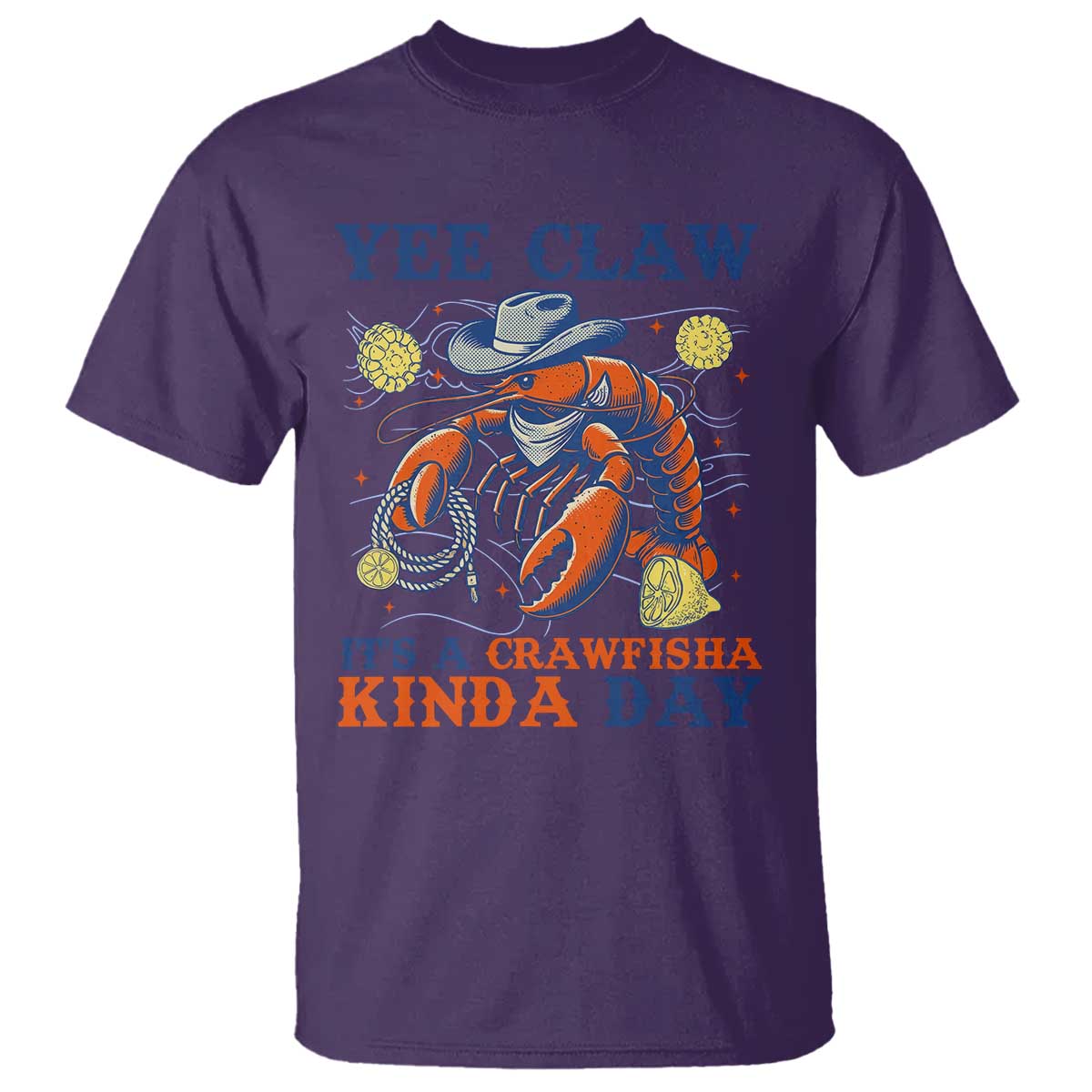 Yee Claw Lobster T Shirt It's a Crawfish Kinda Day Summer Beach Vaction Gift
