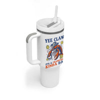 Yee Claw Lobster Tumbler With Handle It's a Crawfish Kinda Day Summer Beach Vaction Gift