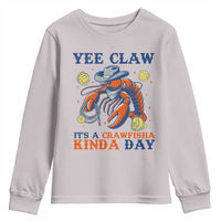 Yee Claw Lobster Youth Sweatshirt It's a Crawfish Kinda Day Summer Beach Vaction Gift