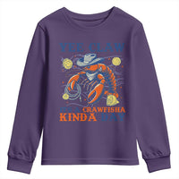 Yee Claw Lobster Youth Sweatshirt It's a Crawfish Kinda Day Summer Beach Vaction Gift