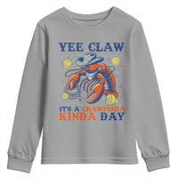 Yee Claw Lobster Youth Sweatshirt It's a Crawfish Kinda Day Summer Beach Vaction Gift