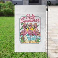 Summer Flamingo Pink Garden Flag Tropical Palm Tree Beach Vacation