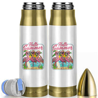 Summer Flamingo Pink Bullet Tumbler Tropical Palm Tree Beach Vacation