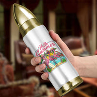 Summer Flamingo Pink Bullet Tumbler Tropical Palm Tree Beach Vacation