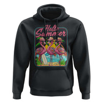 Summer Flamingo Pink Hoodie Tropical Palm Tree Beach Vacation