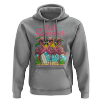 Summer Flamingo Pink Hoodie Tropical Palm Tree Beach Vacation