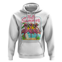 Summer Flamingo Pink Hoodie Tropical Palm Tree Beach Vacation