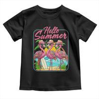 Summer Flamingo Pink Toddler T Shirt Tropical Palm Tree Beach Vacation