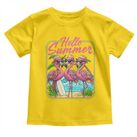 Summer Flamingo Pink Toddler T Shirt Tropical Palm Tree Beach Vacation