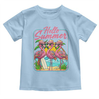 Summer Flamingo Pink Toddler T Shirt Tropical Palm Tree Beach Vacation