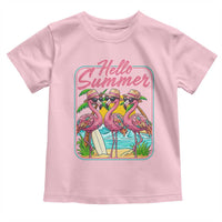Summer Flamingo Pink Toddler T Shirt Tropical Palm Tree Beach Vacation
