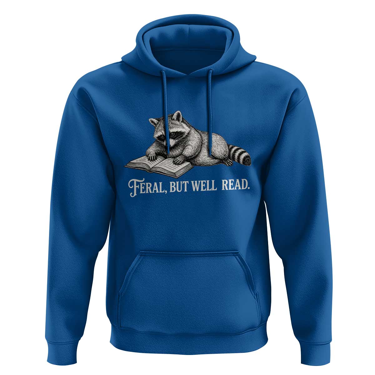 Feral But Well Read Hoodie Funny Raccoon Reading Book Lover