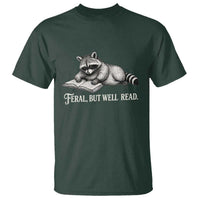 Feral But Well Read T Shirt Funny Raccoon Reading Book Lover