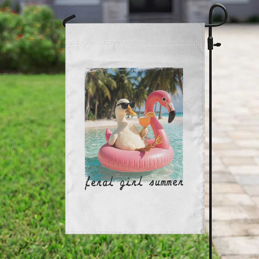 Feral Girl Summer Garden Flag Silly Goose Summer Beach Meme