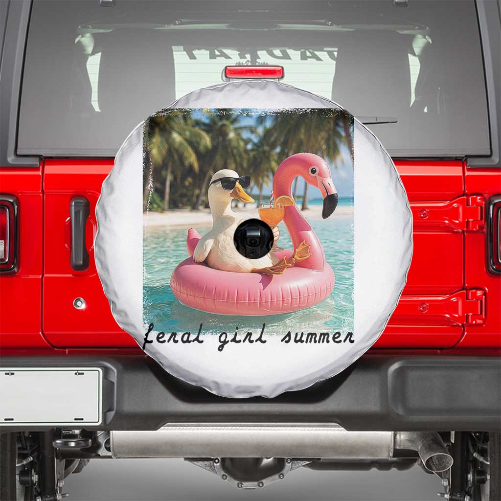 Feral Girl Summer Spare Tire Cover Silly Goose Summer Beach Meme