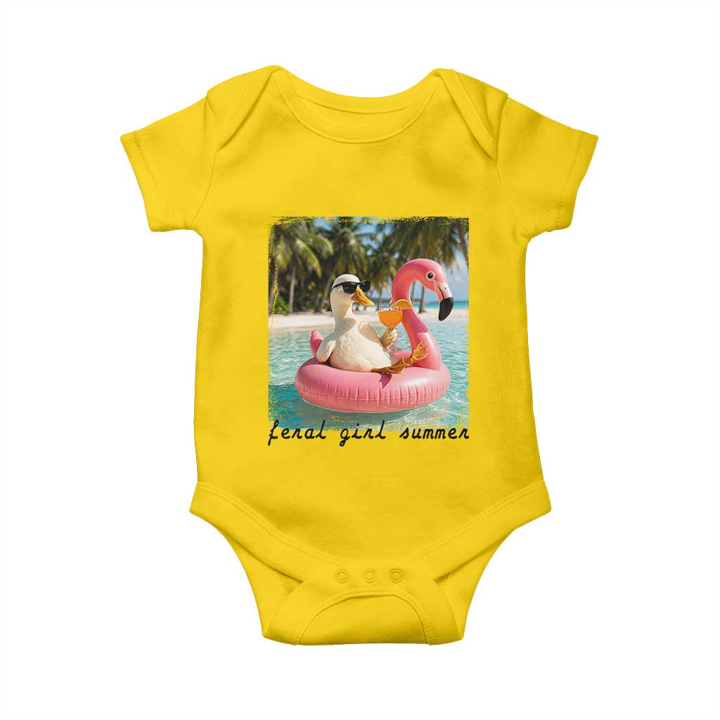 Feral Girl Summer Baby Onesie Silly Goose Summer Beach Meme