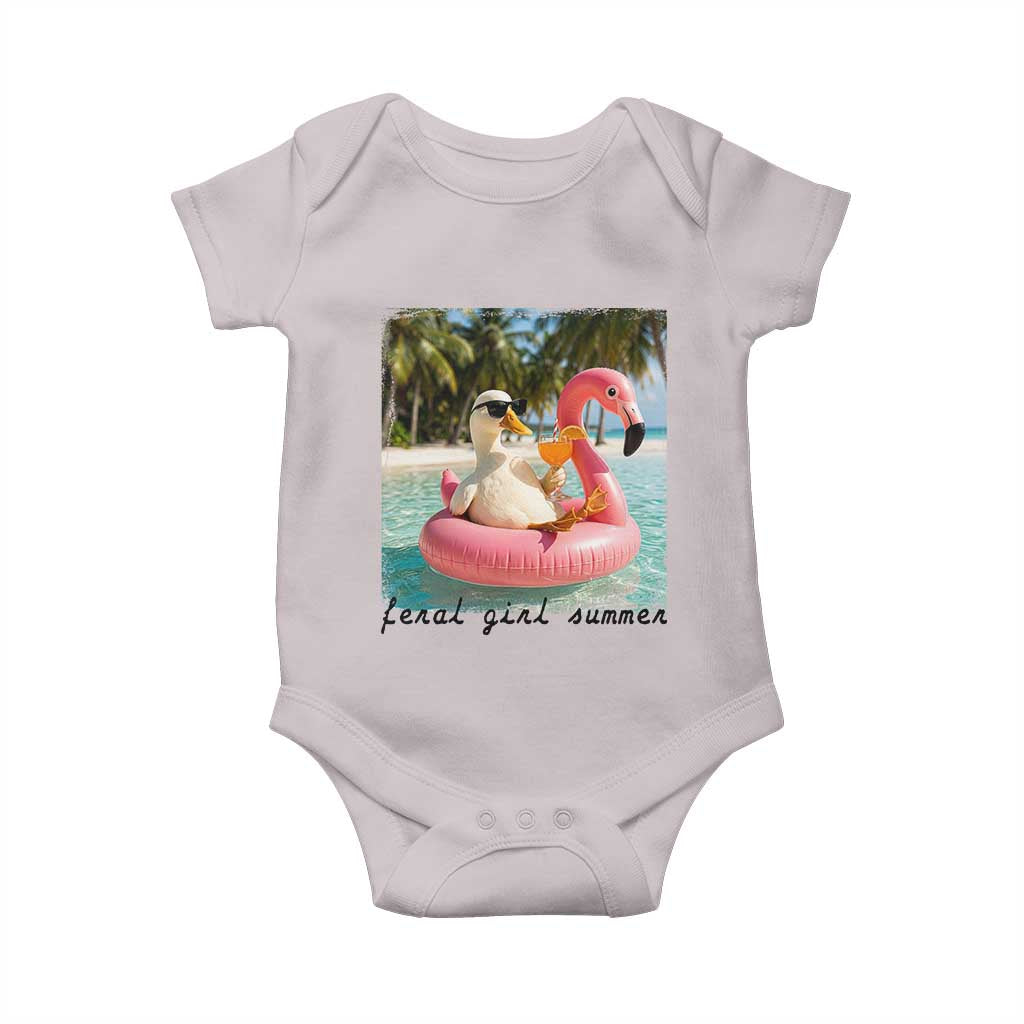 Feral Girl Summer Baby Onesie Silly Goose Summer Beach Meme