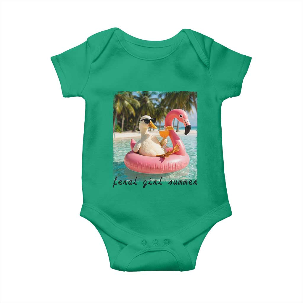Feral Girl Summer Baby Onesie Silly Goose Summer Beach Meme