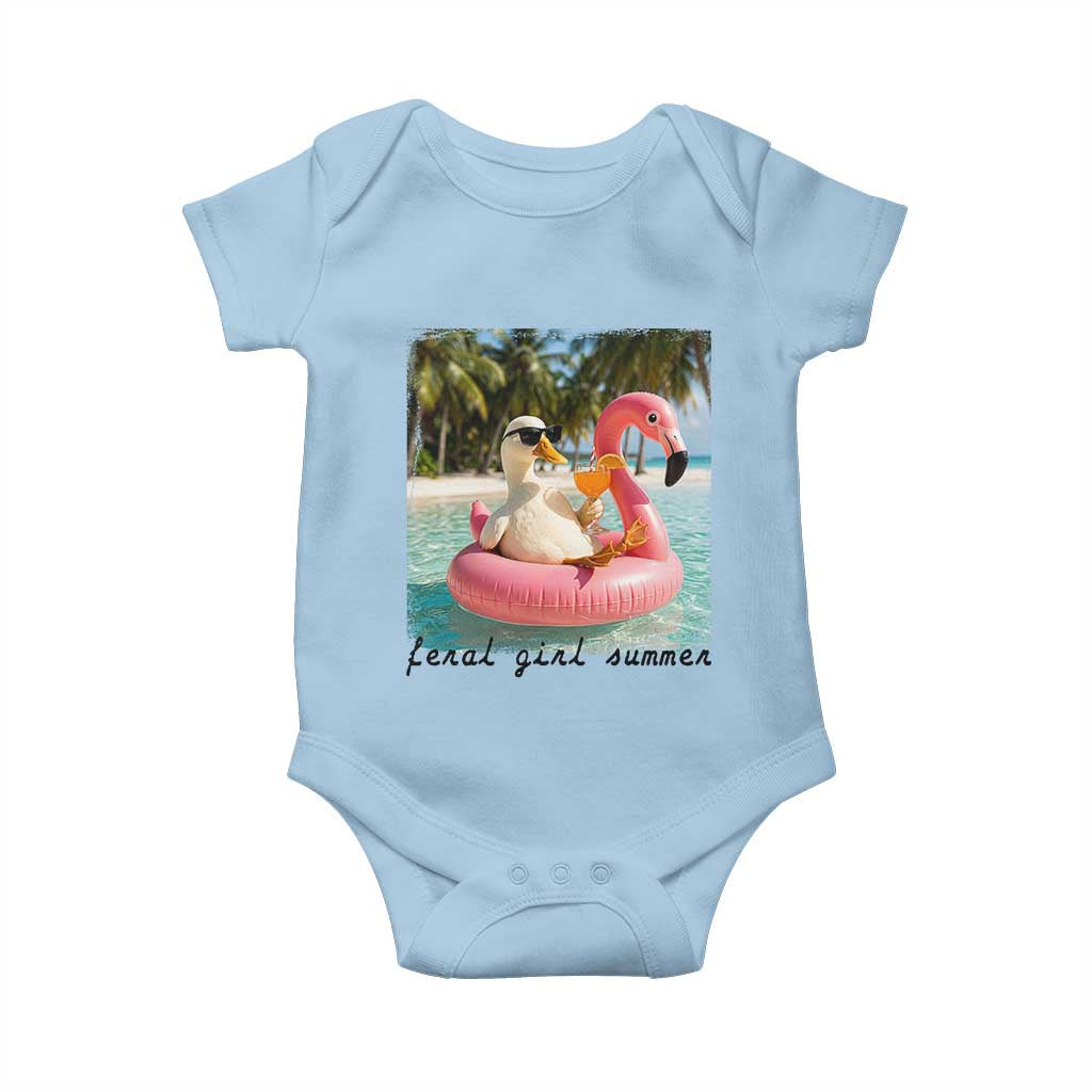 Feral Girl Summer Baby Onesie Silly Goose Summer Beach Meme