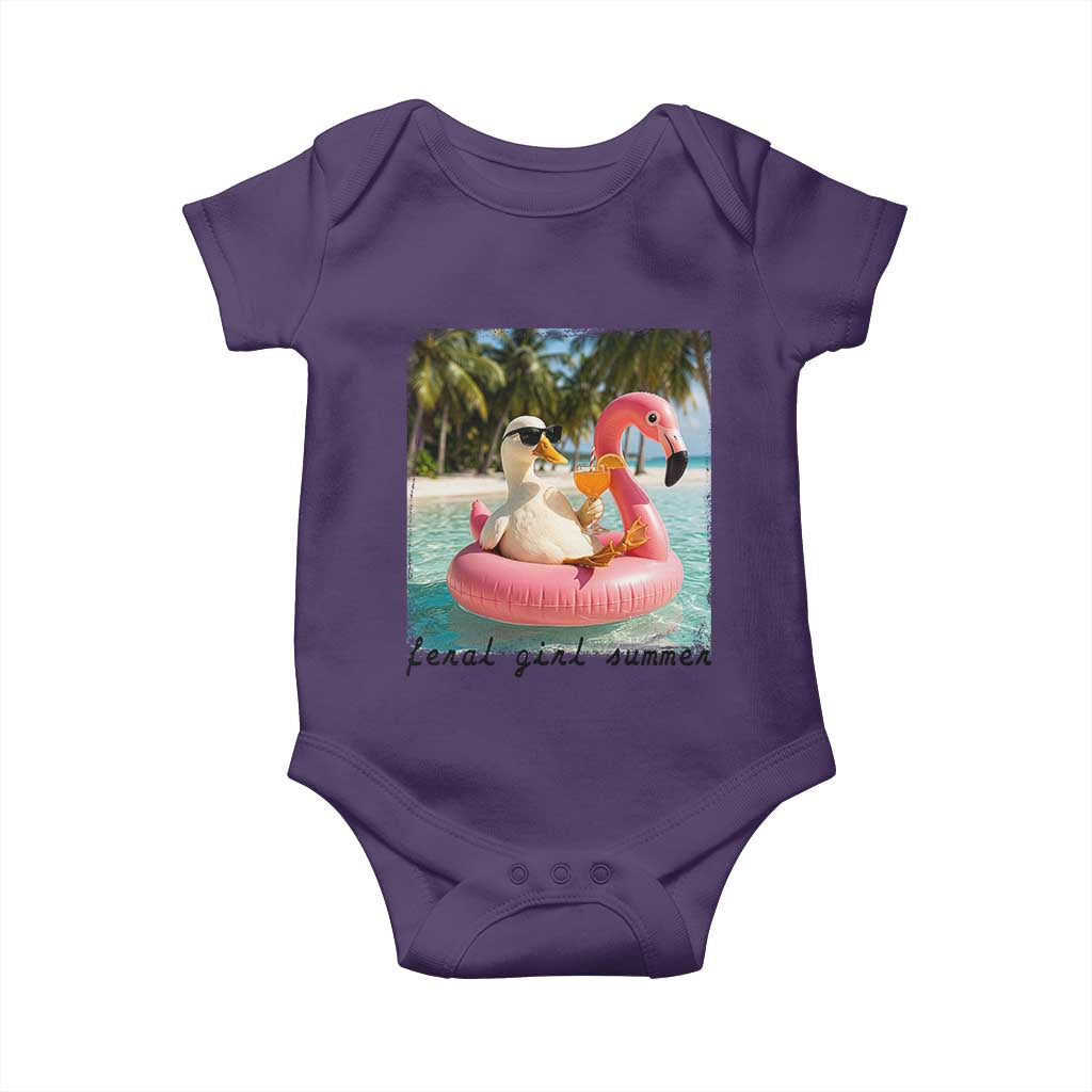 Feral Girl Summer Baby Onesie Silly Goose Summer Beach Meme