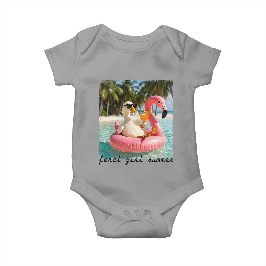 Feral Girl Summer Baby Onesie Silly Goose Summer Beach Meme