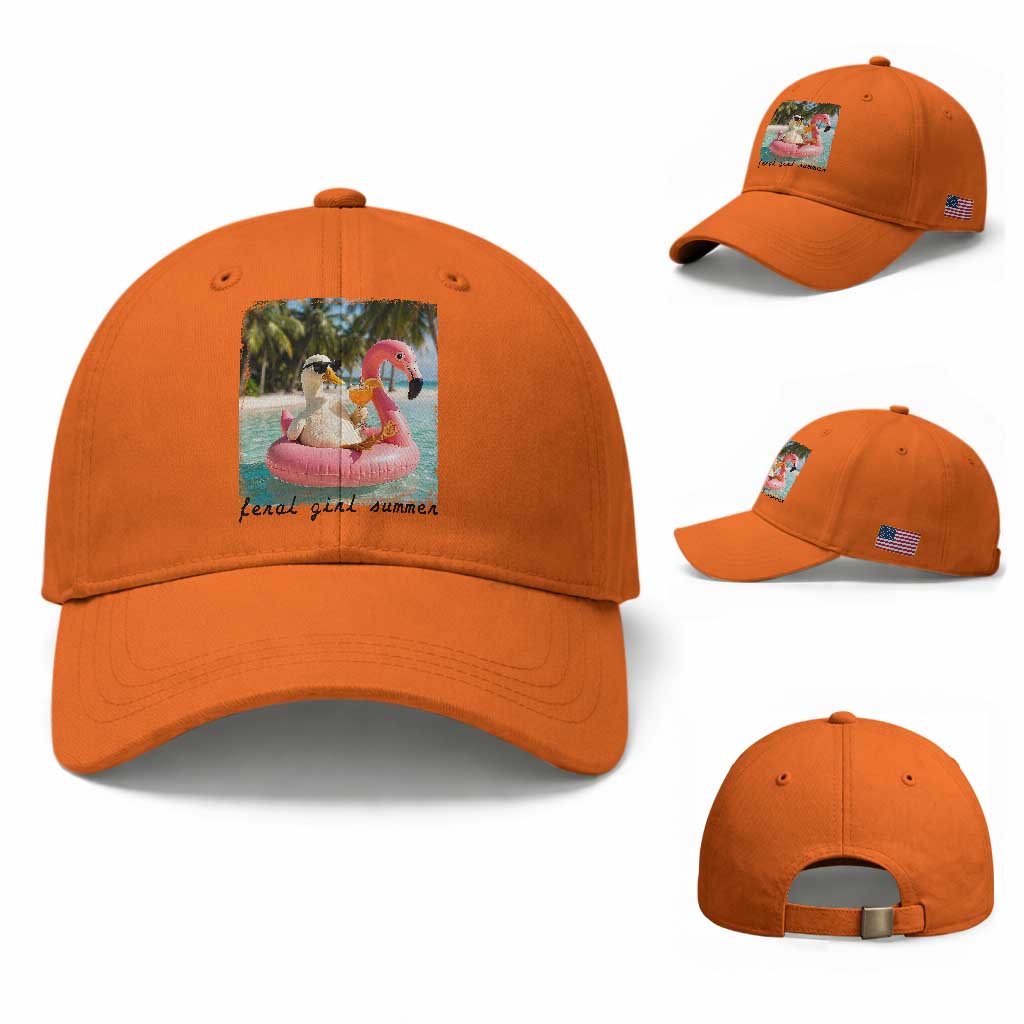 Feral Girl Summer Baseball Cap Silly Goose Summer Beach Meme